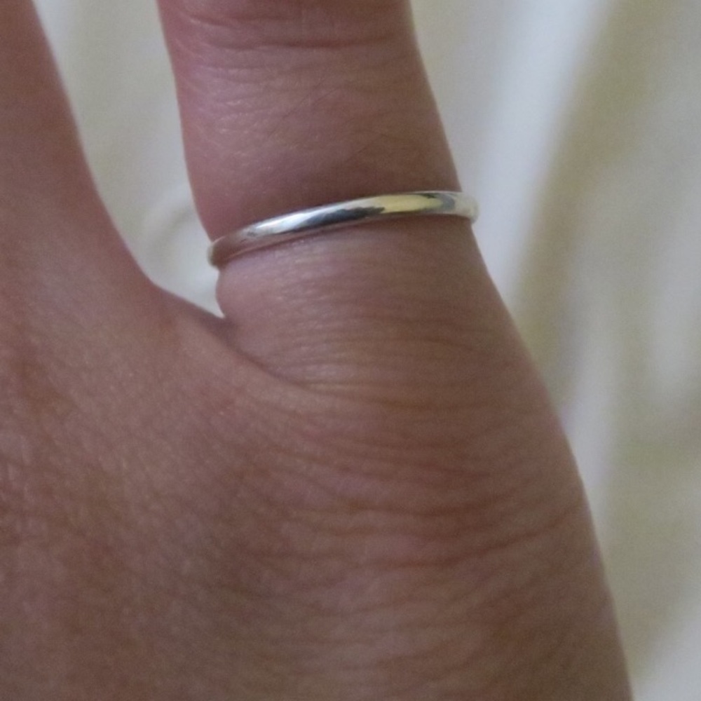 4 Thin Silver Rings
